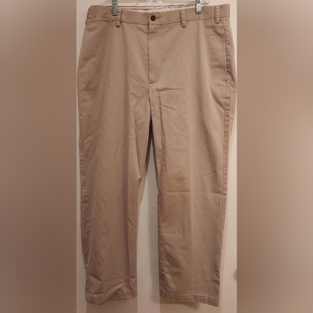 Orvis Chino Men's Flat Front Beige 36x28(tag‎ 36x30) Casual Pants